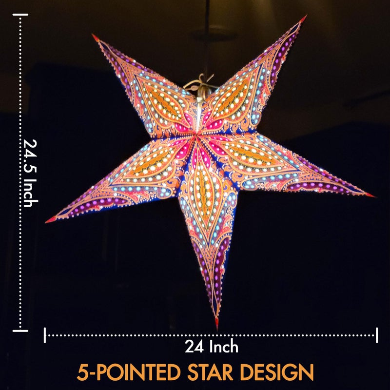 GalaxyArts - Queen (Blue Pink, Medium) - Paper Star Lantern - Image 2